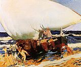 Joaquin Sorolla y Bastida On the Beach Valencia painting